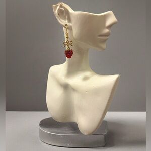 Elegant Red Berry Earrings